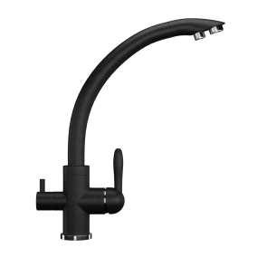 Смеситель с краном для чистой воды ULGRAN U-017 (цвет - черный)
